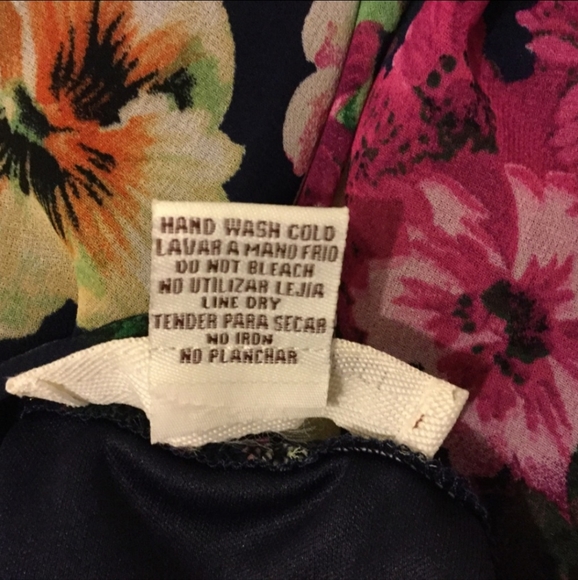 🌺 San Souci High Low Floral Sundress with Spaghetti Straps | L | Navy - Picture 7 of 8